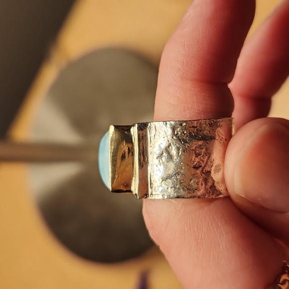 sundance blue calcedony sterling ring size 6 - Picture 4 of 6